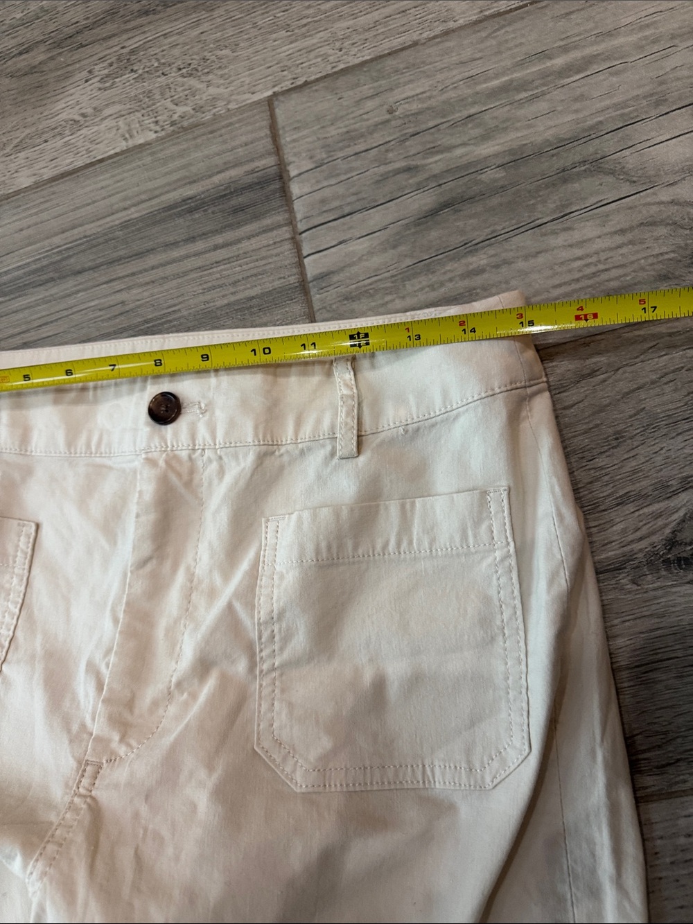 J. Crew Wide-Leg High-Rise Cream Pants with front pockets - Picture 6 of 11